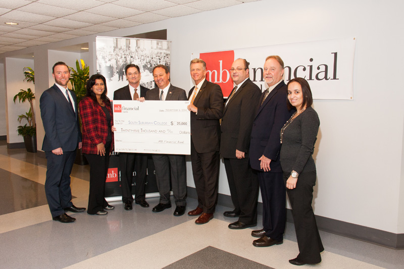 mb Financial Presents a check to SSC