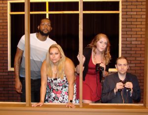 A photo of some of the cast of "Wrong Window"