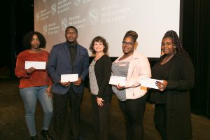 Land O’Frost and the VanEkeren family scholarship recipients Marie Padonu, Robert Williams, Qiana Clay and Sanquelle Sanders.