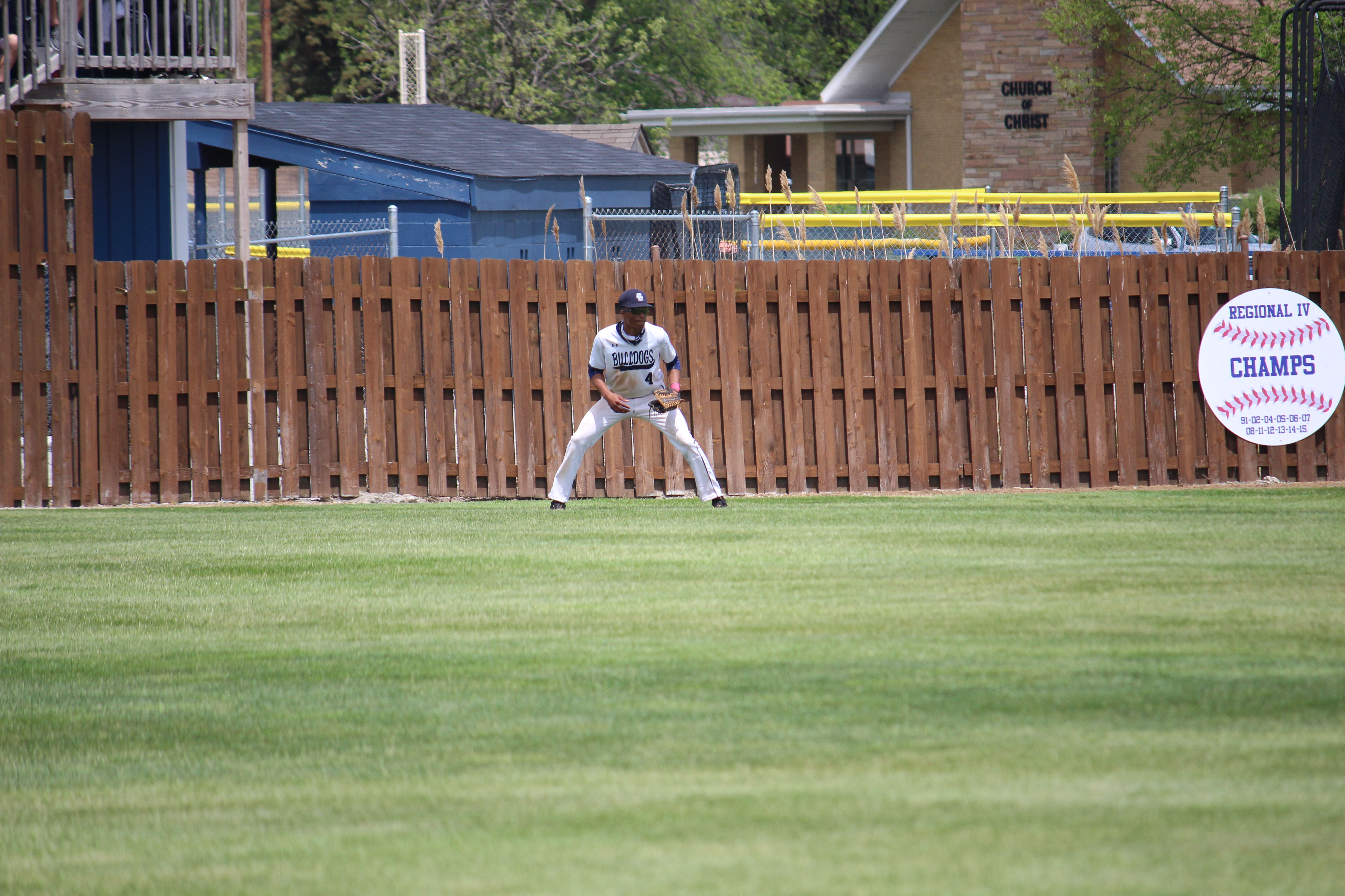 SSC Baseball Player in Outfield