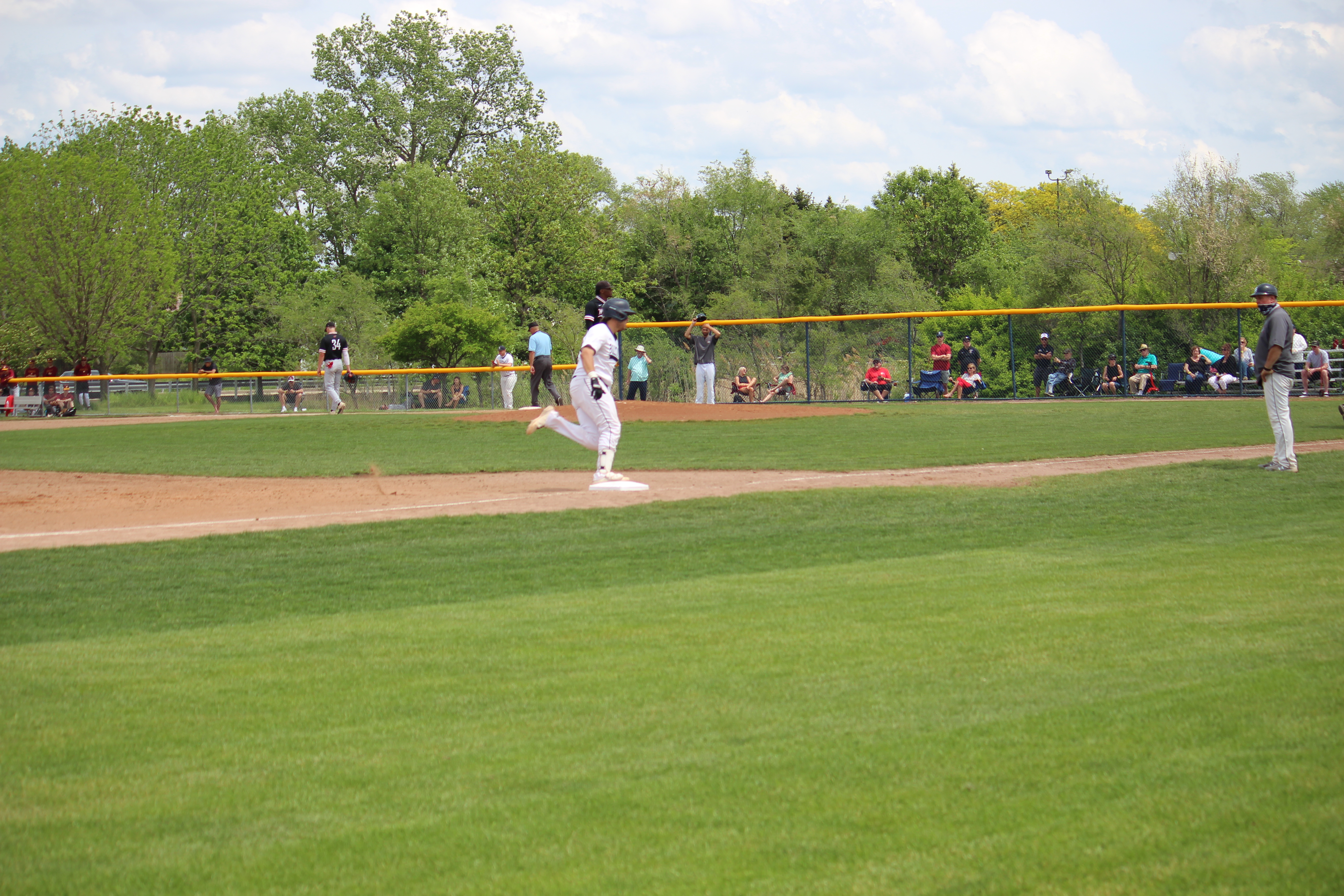 Baseball Player Running Bases