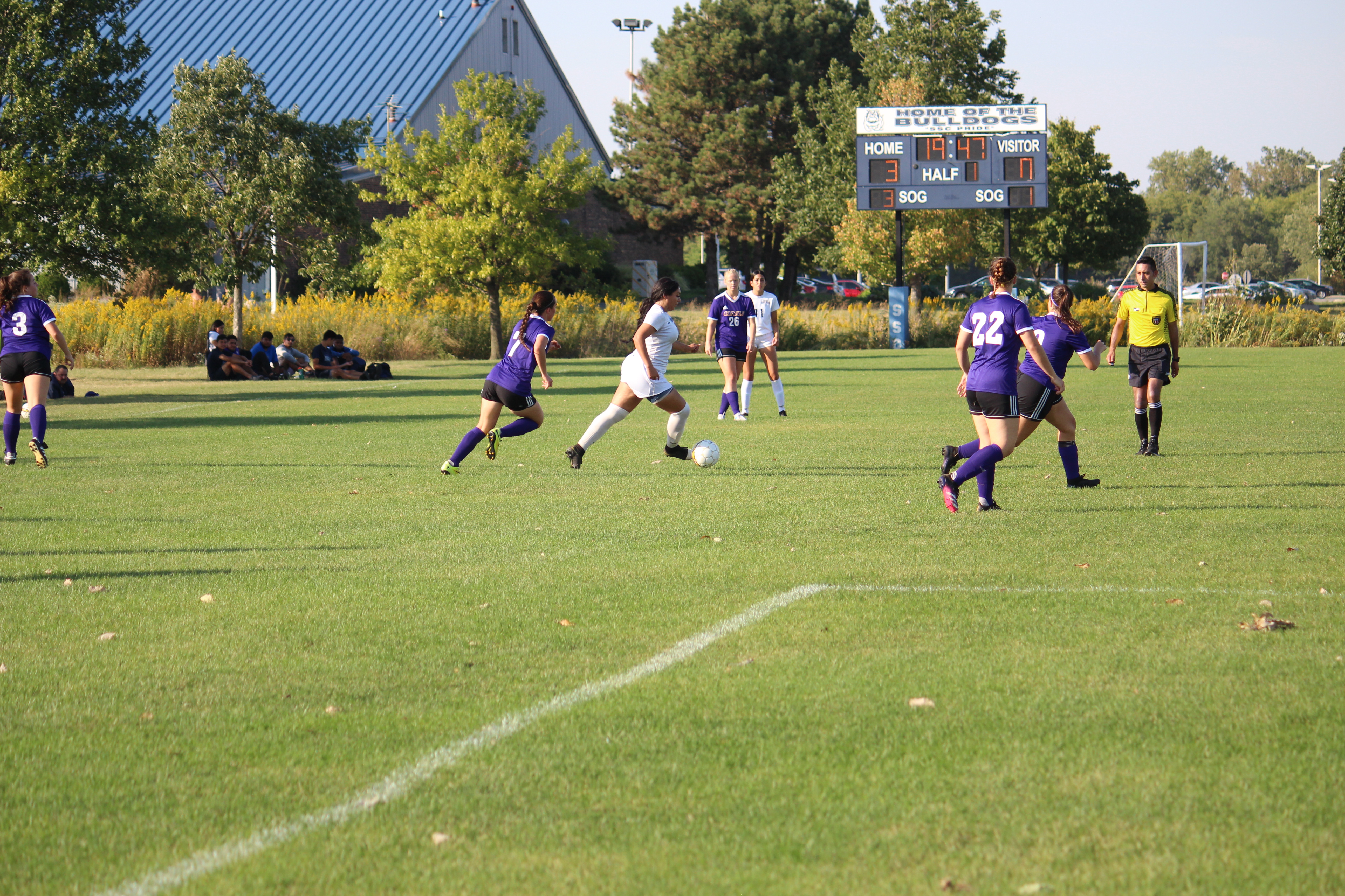 SSC Player with ball in traffic