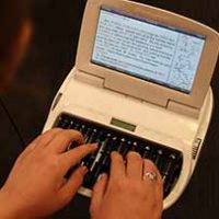 Featured photo of a stenographers machine