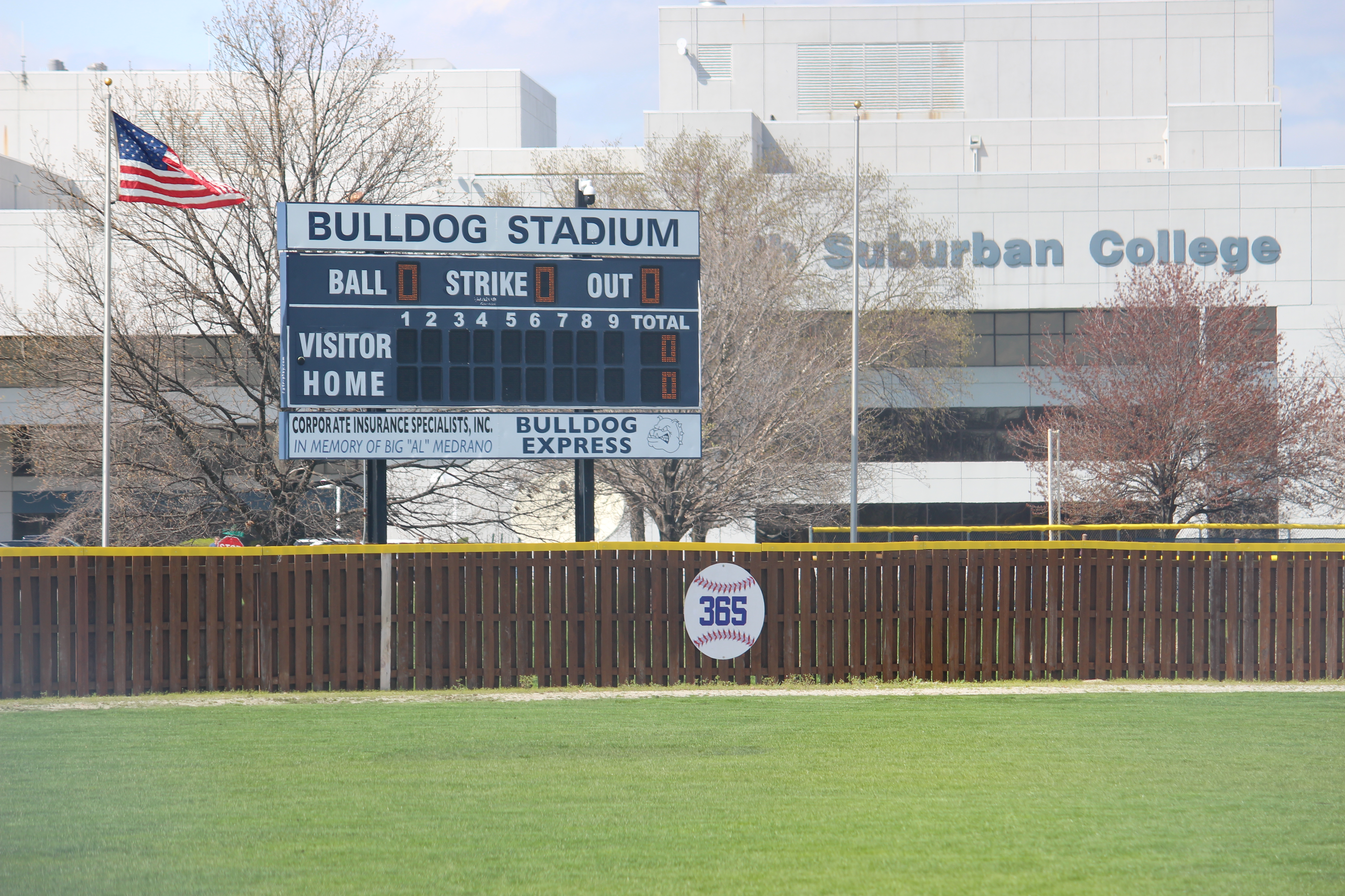 Scoreboard and Flag