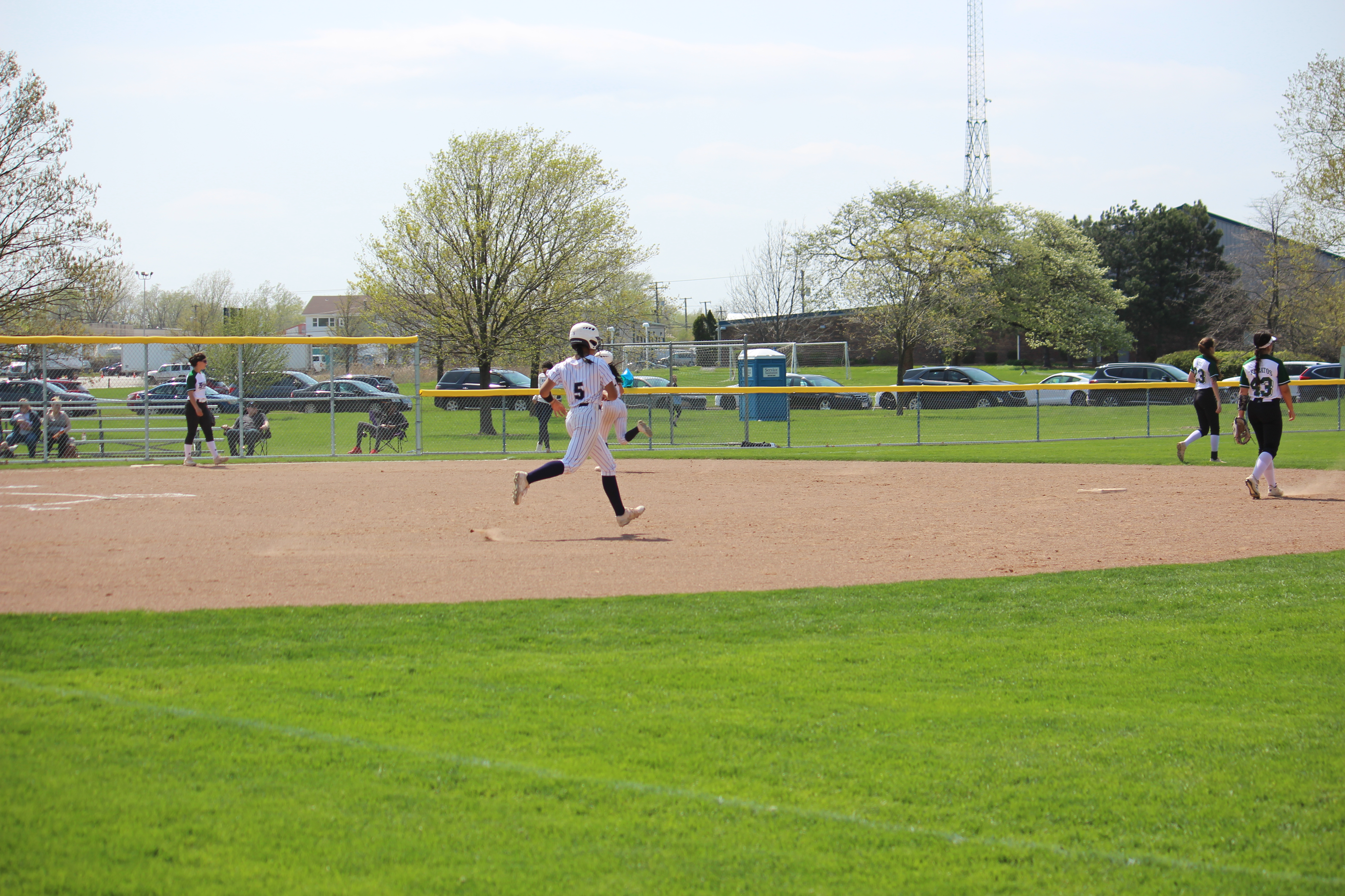 SSC player rounds the bases