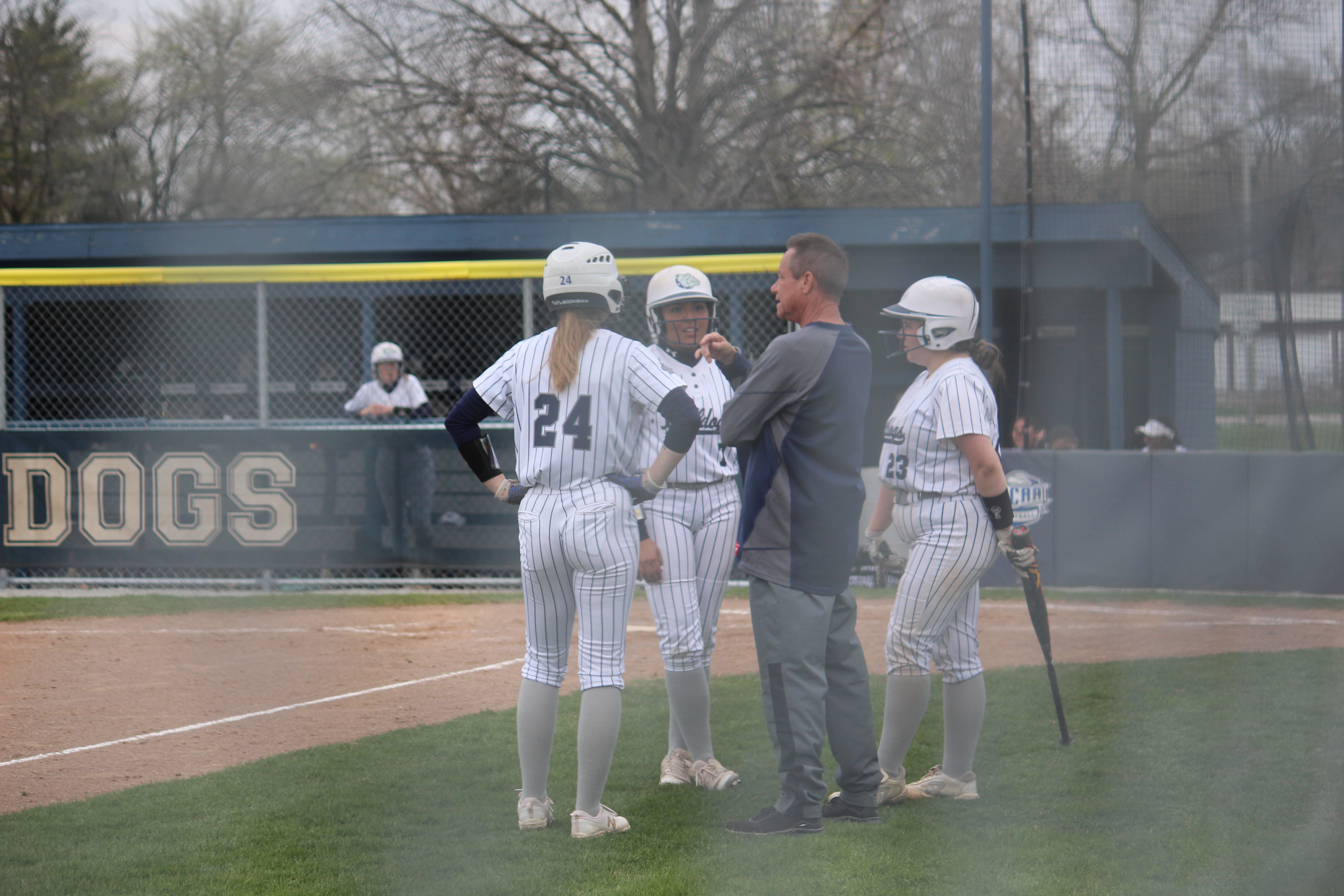 SSC players with Coach