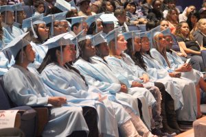 A photo of South Suburban College’s Adult Education Students graduating