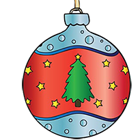 Christmas tree ornament graphic