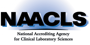 The National Accrediting Agency for Clinical Laboratory Sciences (NAACLS) logo
