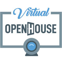 A graphic that says, "Virtual Open House".