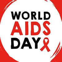 World Aids Day with Ribbon Graphic