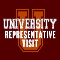 A graphic that says, "University Representative Visit."
