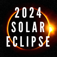 A graphic that says, "2024 solar eclipse"