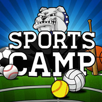 A graphic that says, "Sports Camp".