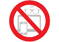 No devices icon displaying a computer, cell phone and smart glasses.