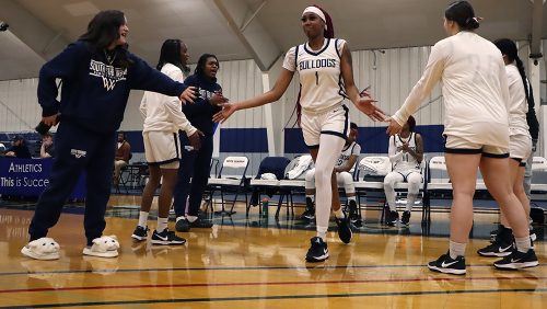 Women's Basketball Action Shot